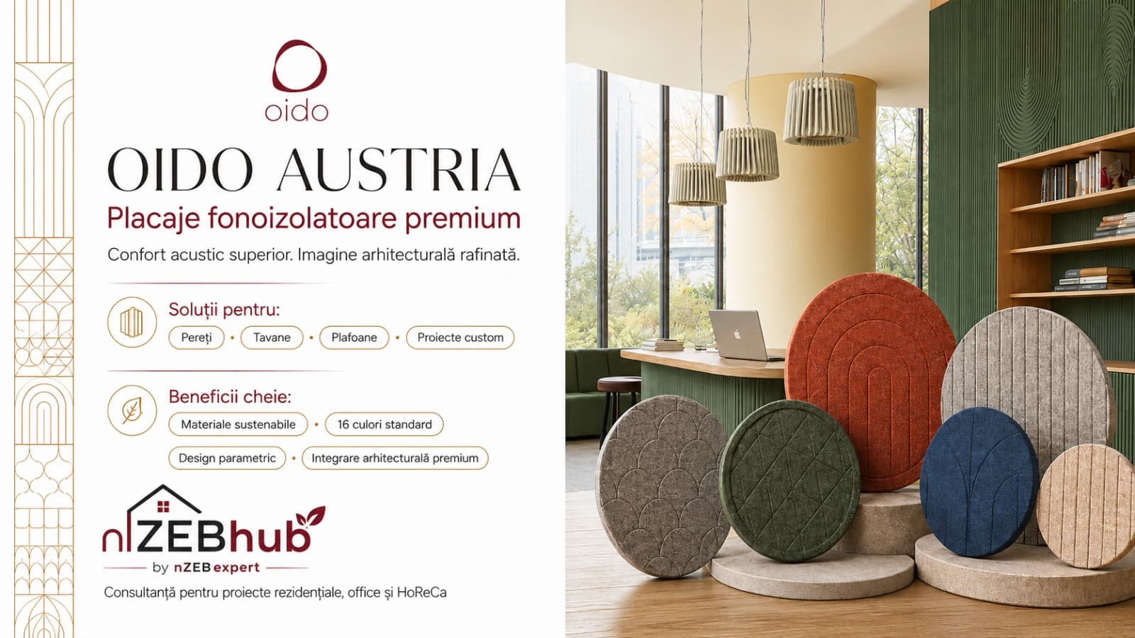 OIDO Austria — Placaje fonoizolatoare premium, disponibile la nZEBhub
