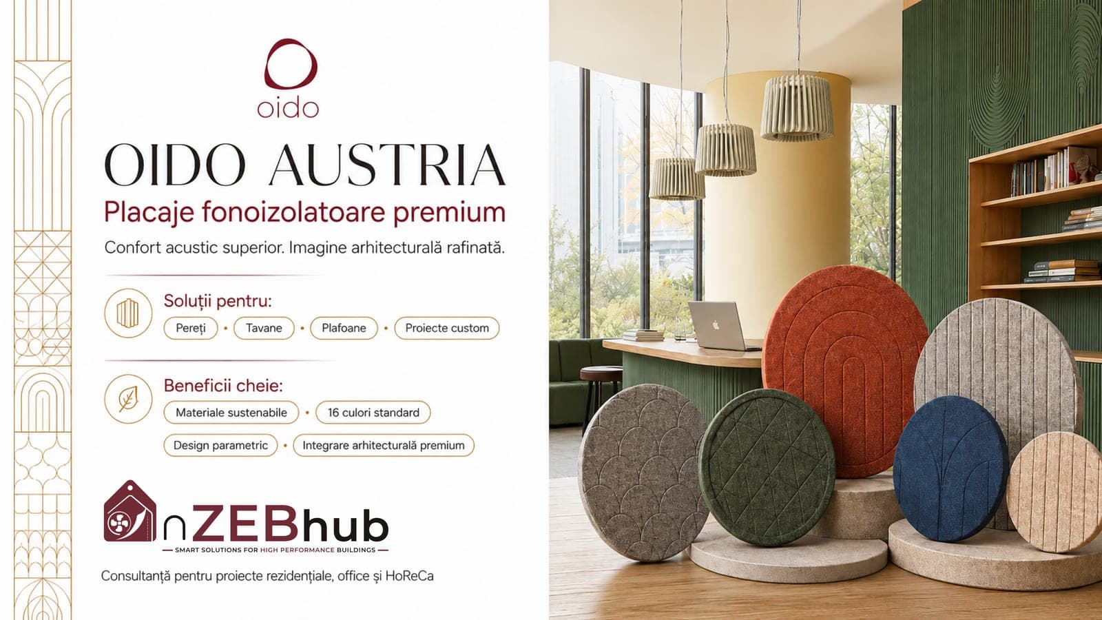 OIDO Austria — Placaje fonoizolatoare premium, disponibile la nZEBhub