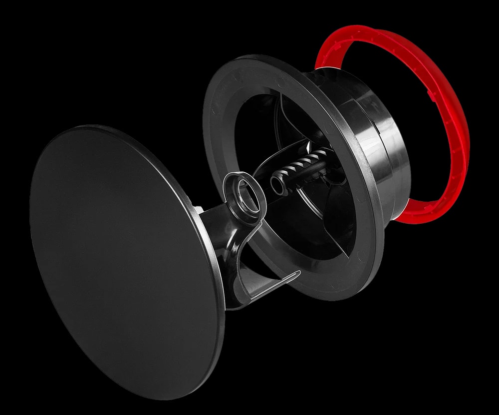 Anemostat directional Awenta, rotund VAK125CZ, Ø125, negru mat 2