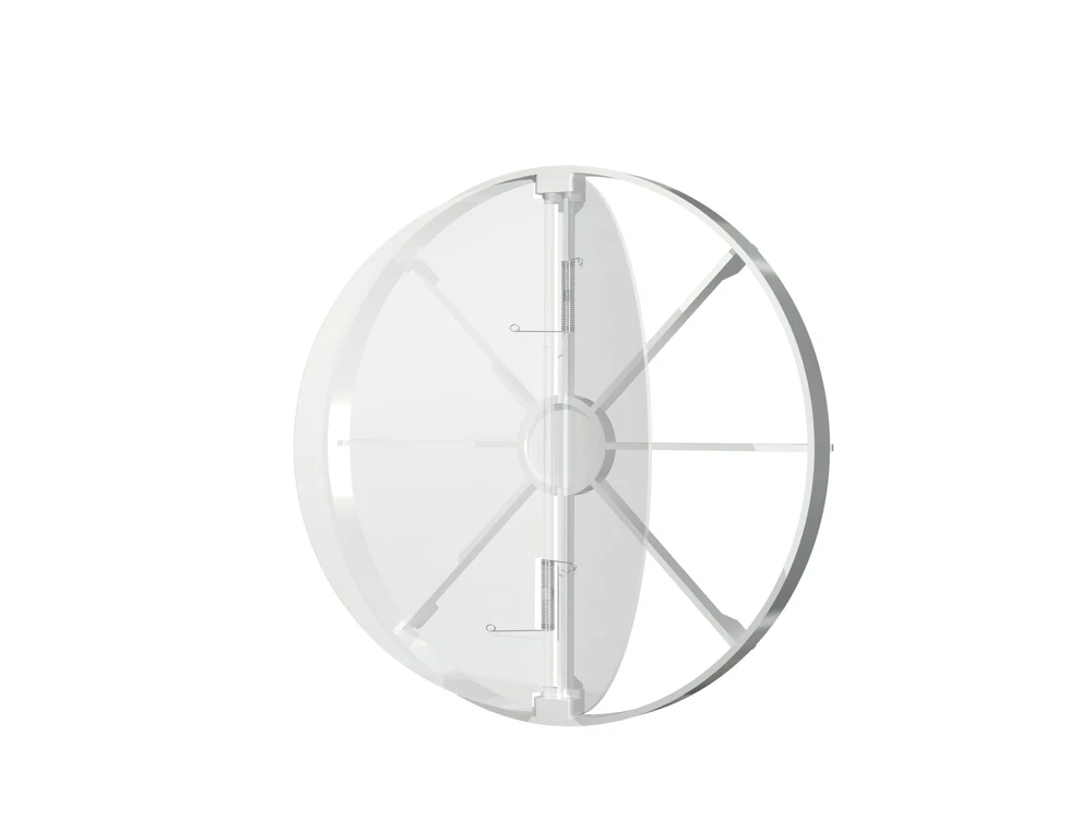 Clapeta antiretur pentru ventilator baie Ø125mm, plastic Alb 2