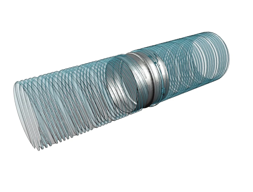 CONECTOR CU CLAPETA ANTIRETUR, Ø200mm, METAL 2