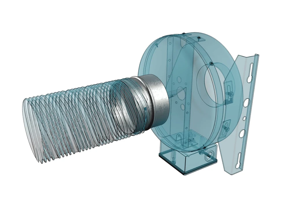CONECTOR CU CLAPETA ANTIRETUR, Ø200mm, METAL 3
