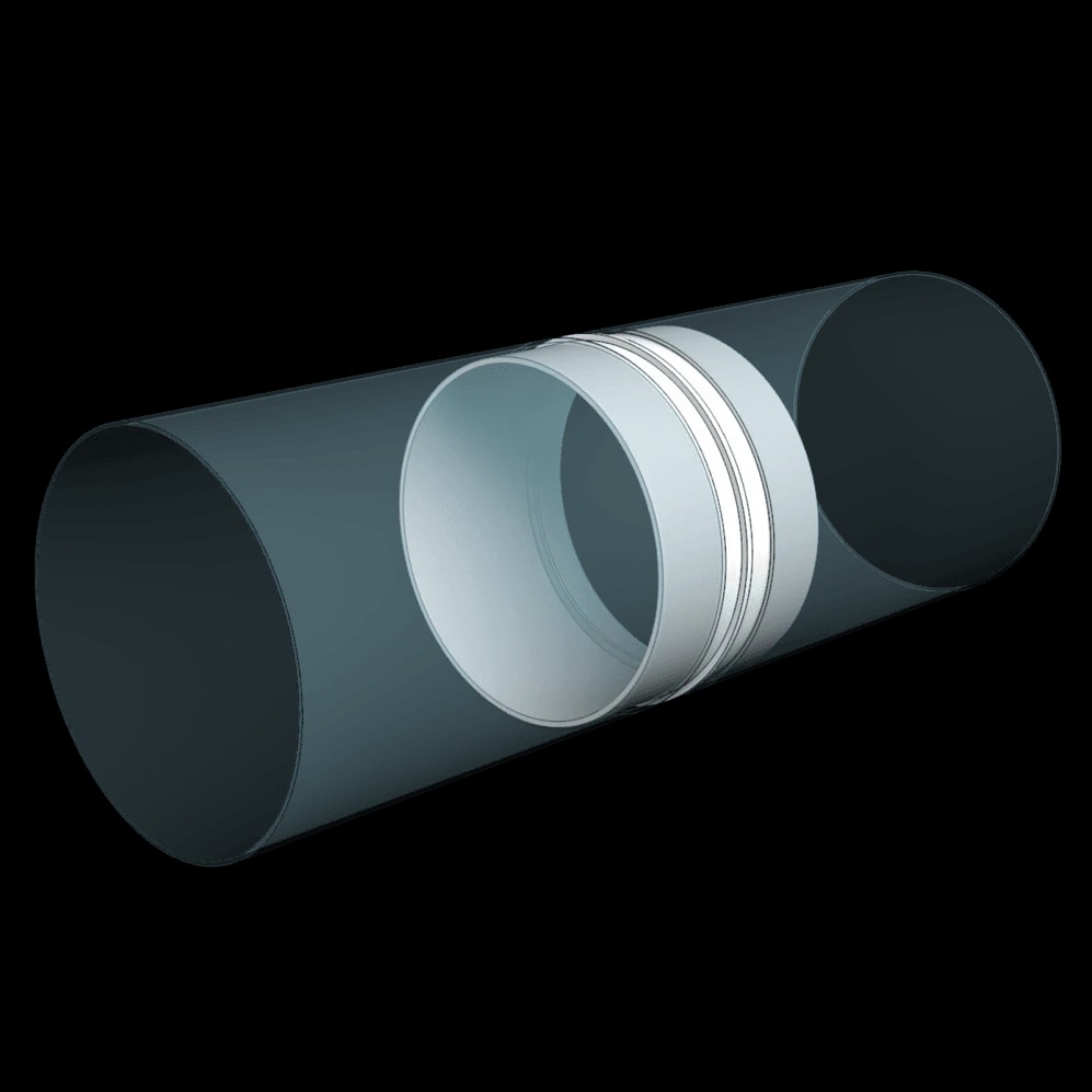 CONECTOR TUBULATURA, Ø100mm, PVC 2
