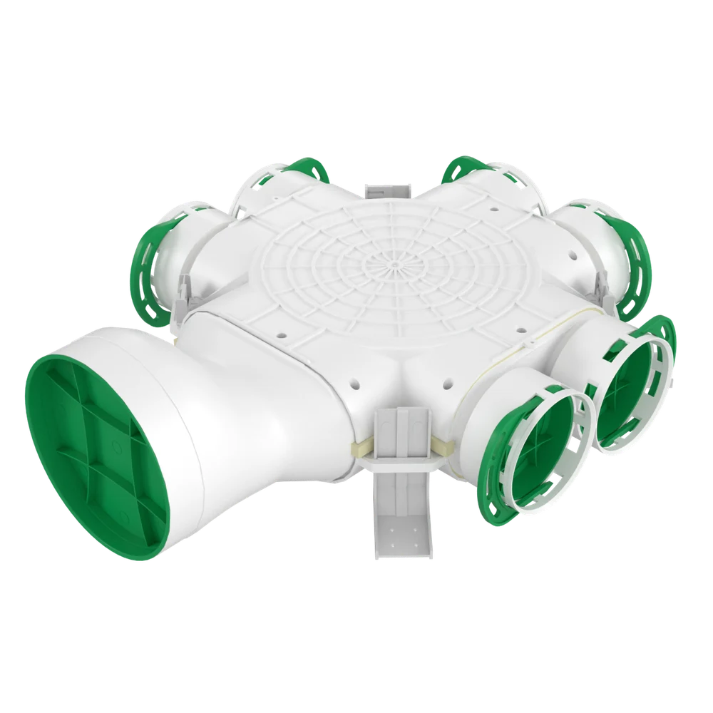 Cutie distributie racord lateral Awenta, VCB160-6/90, Ø160-6x90