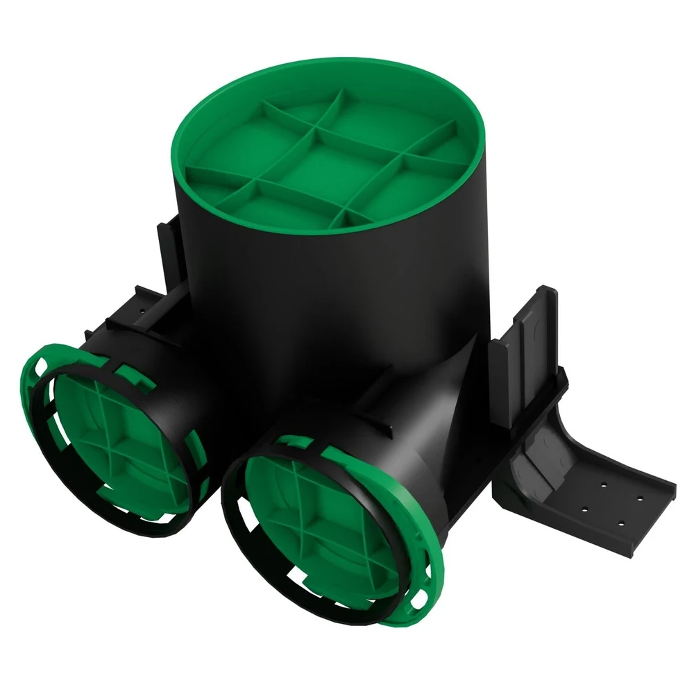 Cutie plenum - Ø125, 2xØ75 Awenta, Negru 1