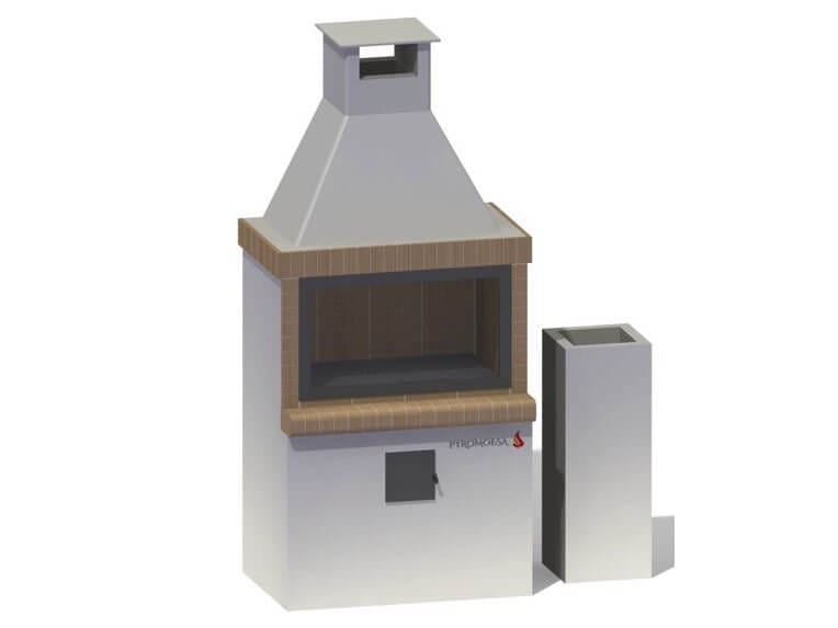 Gratar de gradina cu afumătoare – 105 cm 1