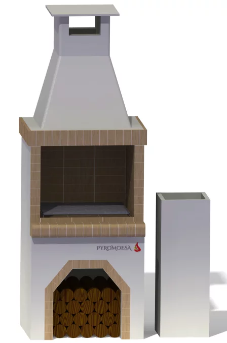 Gratar de gradina, placat cu samota, 82 cm latime 1