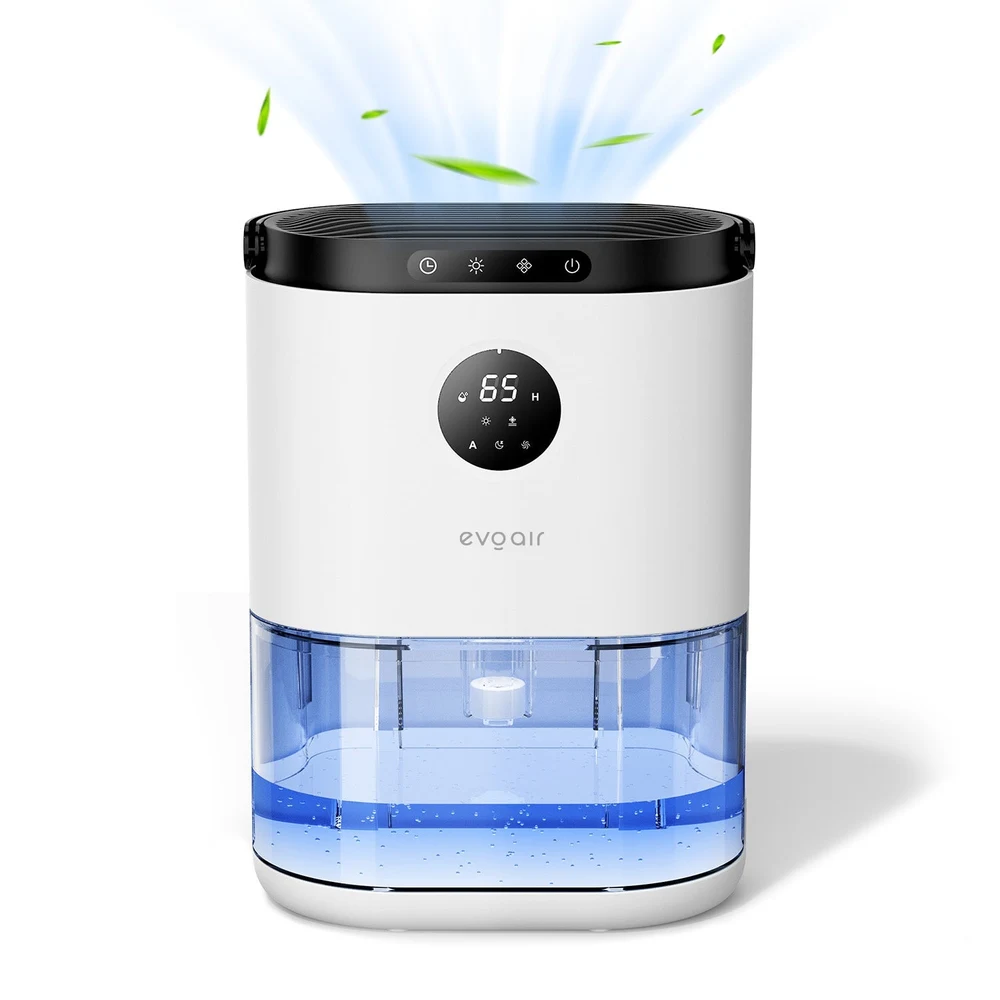 Dezumidificator aer Evoair HUMIX560, 560ml/24h, Silențios, Senzor de umiditate, 3 Moduri funcționare, Lumină Ambientală în 7 culori, Rezervor 2.3l, Alb 2