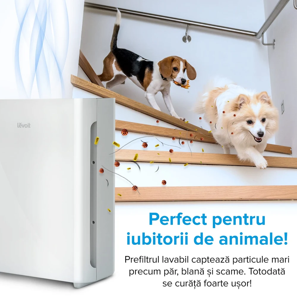 Filtru rezerva pentru purificator de aer LEVOIT Vital 100, 3-in-1, Pre-filtru lavabil, Filtru HEPA si Filtru de carbon activ cu eficienta ridicata, Vital 100-RF 3