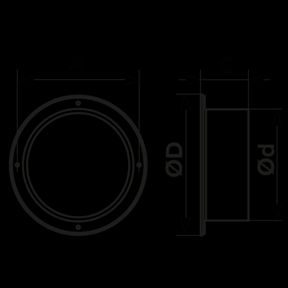 Flansa Tubulatura Ø160mm, PVC 3