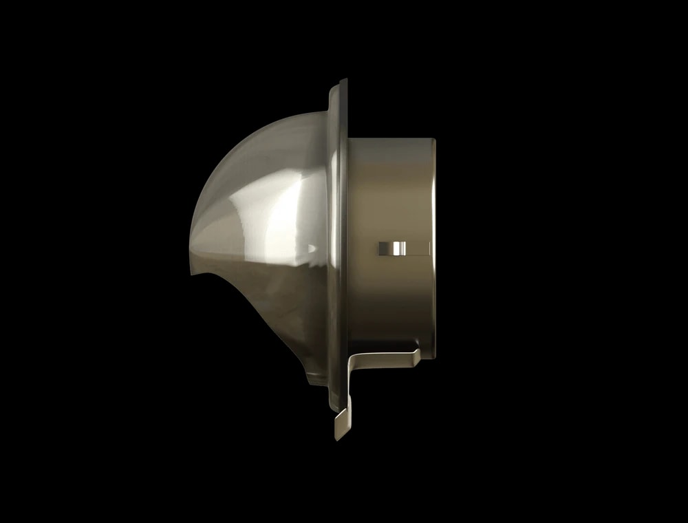Grila ventilatie Ø100 cu protectie ploaie si plasa antiinsecte, metal 2