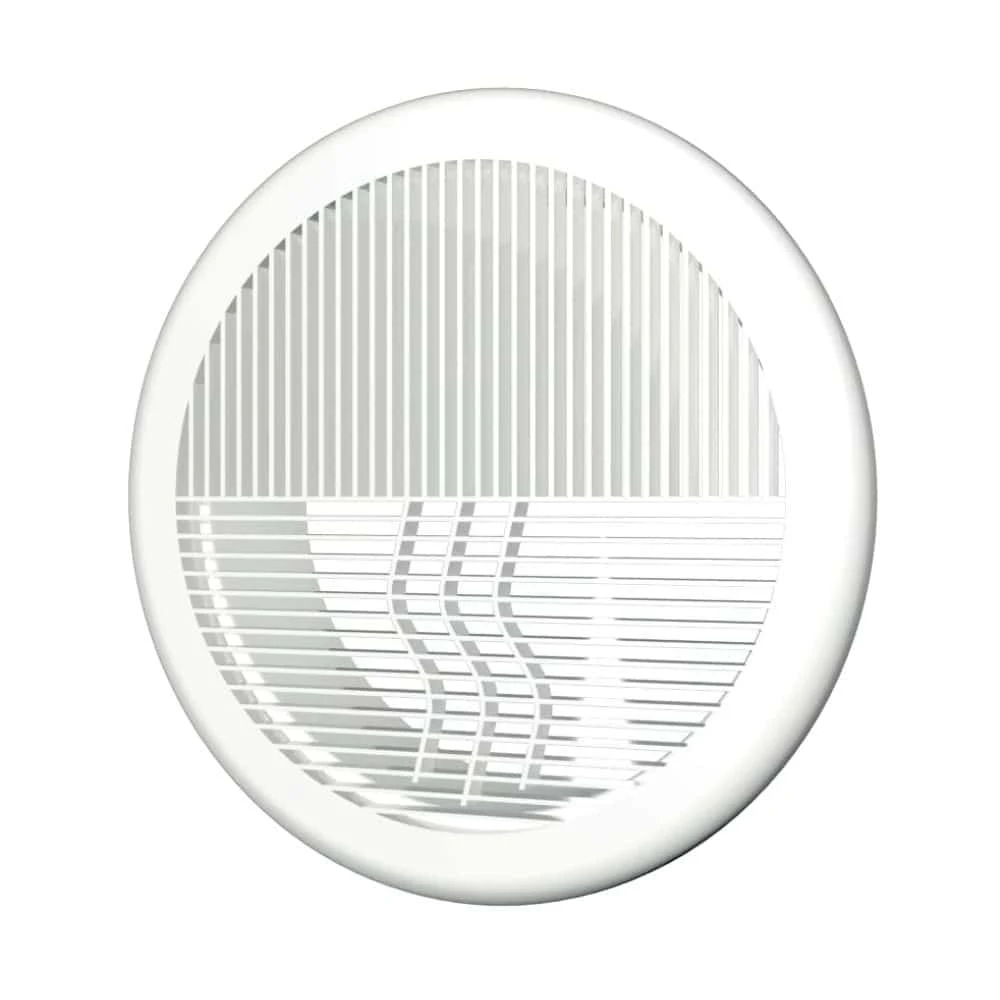 Grila ventilatie rotunda design Ø100mm, exterior Ø143mm, plastic Alb 1