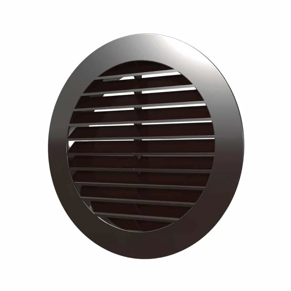 Grila ventilatie rotunda Ø100mm, exterior Ø130mm, ASA plastic Brown 1