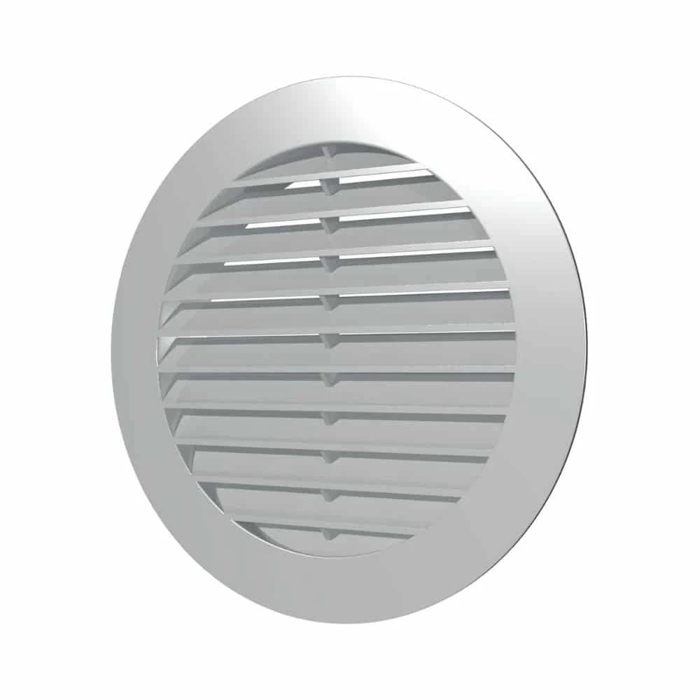 Grila ventilatie rotunda Ø100mm, exterior Ø130mm, ASA plastic GRI 1