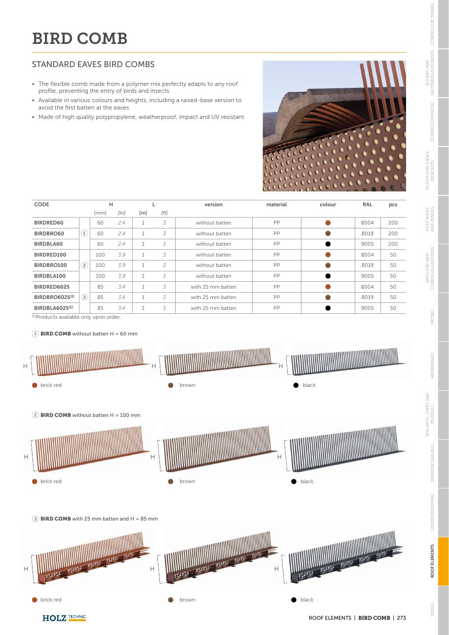 BIRD COMB – Pieptene anti-păsări