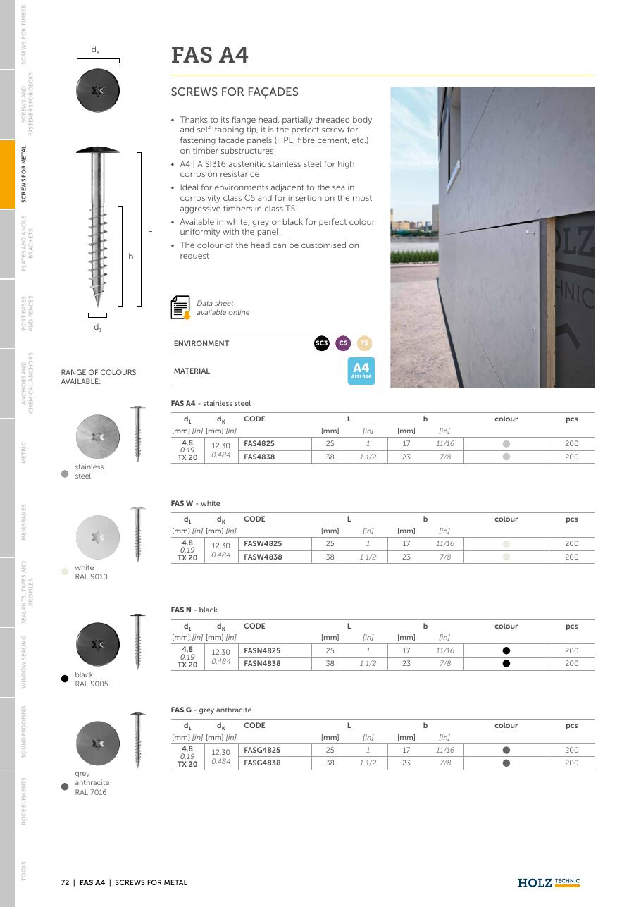 FAS A4 – Șurub inox A4 pentru acoperiș