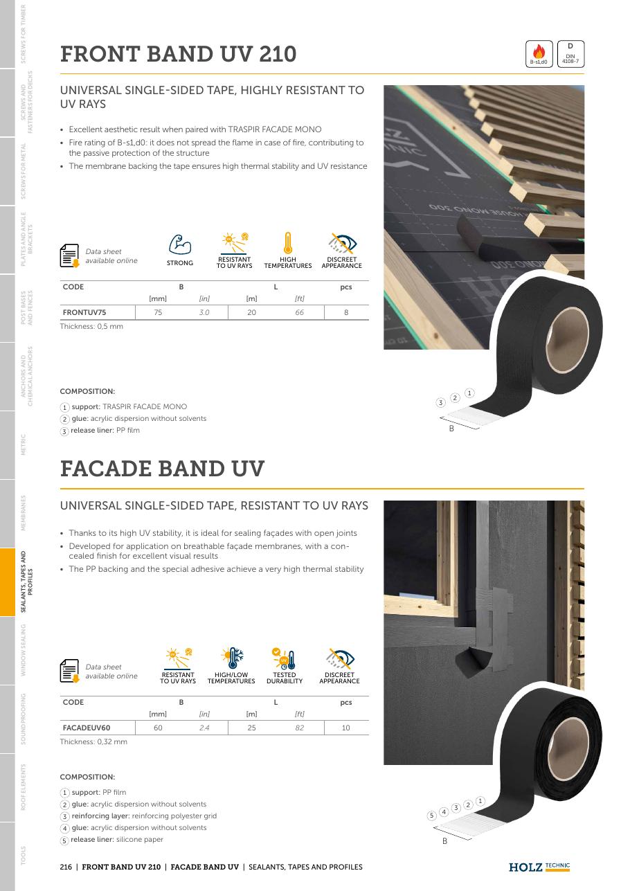 FRONT BAND UV 210 – Bandă pentru fațade cu rosturi deschise 1