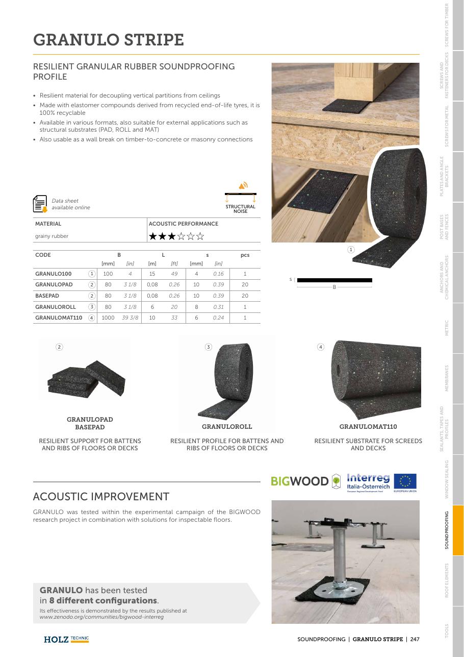 GRANULO STRIPE – Bandă rezilientă din granule de cauciuc