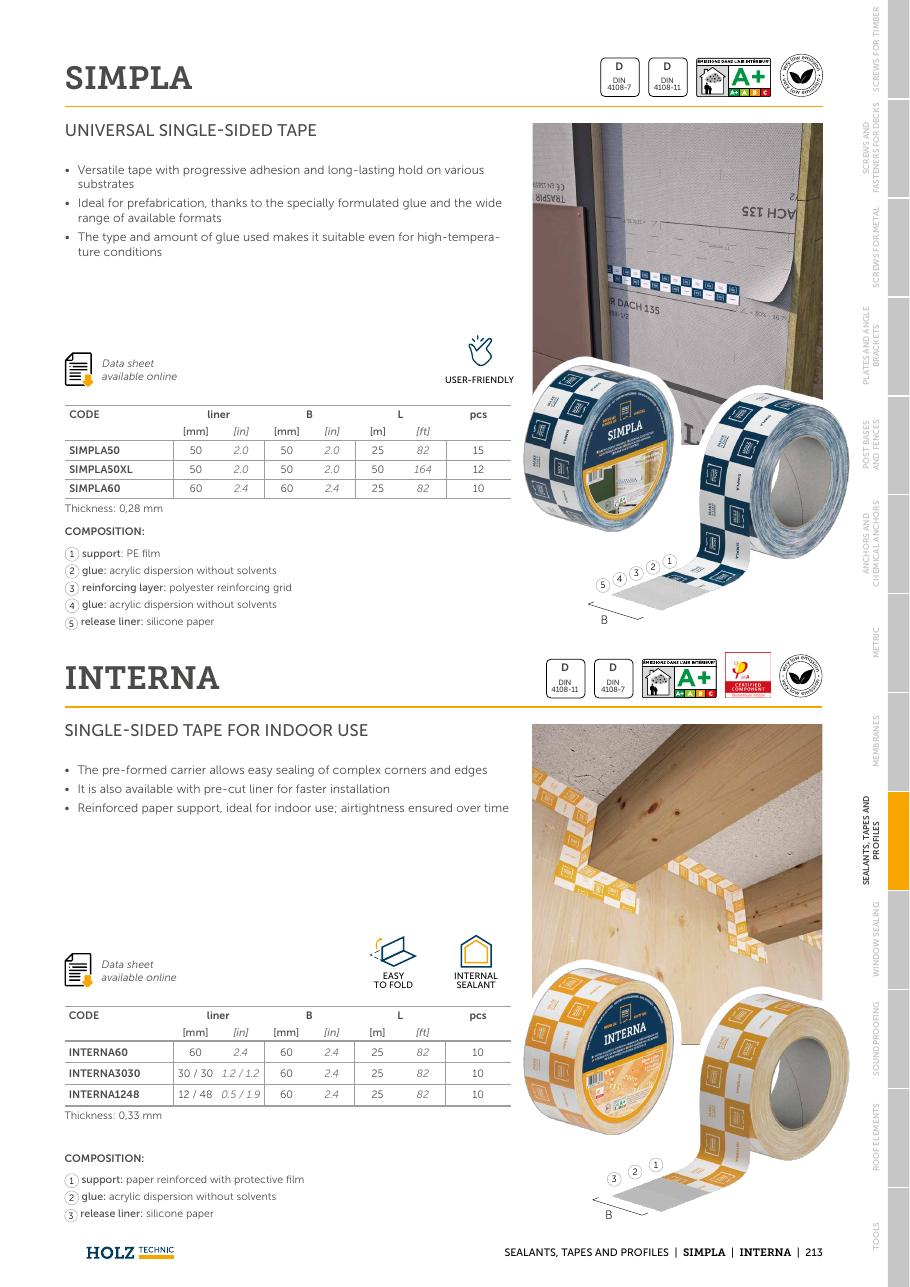 INTERNA – Bandă adezivă pentru racorduri interioare
