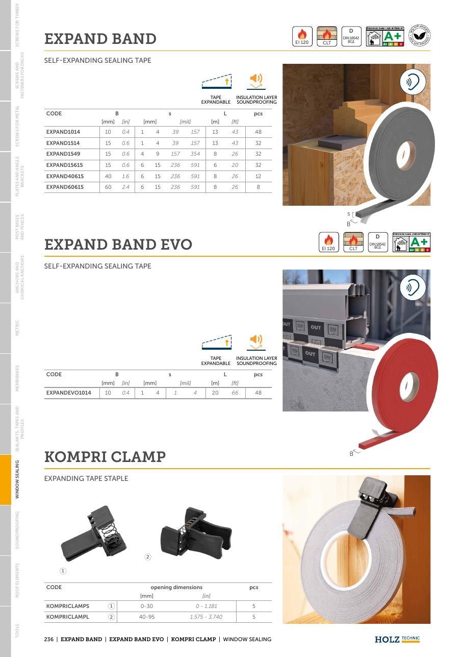 KOMPRI CLAMP – Clemă pentru benzi expandante