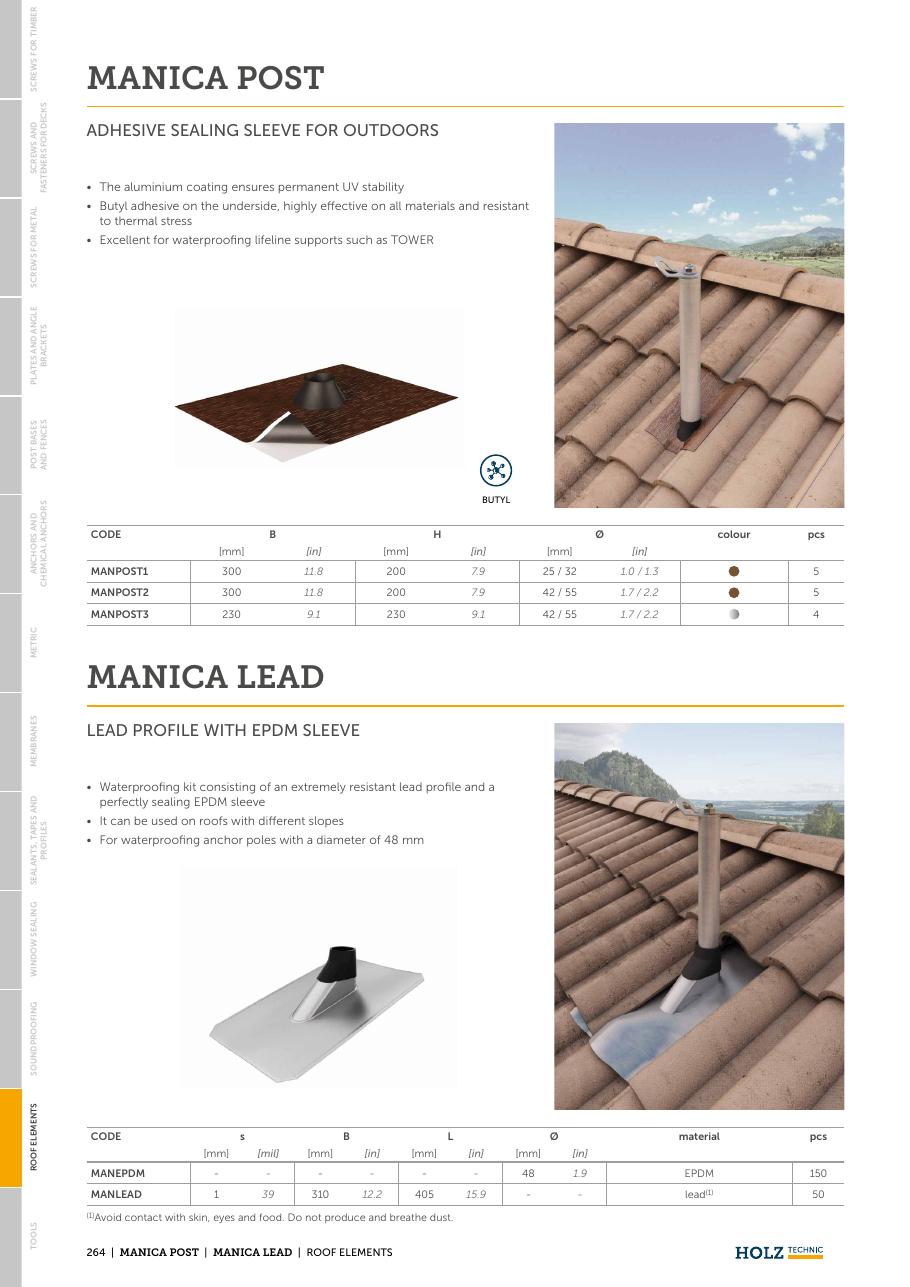 MANICA LEAD – Manșetă cu bază din plumb