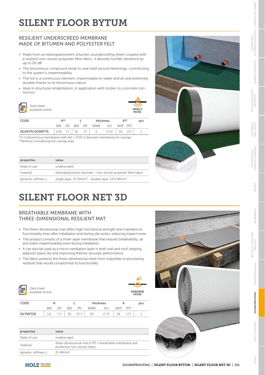 SILENT FLOOR NET 3D – Membrană acustică cu structură 3D 1