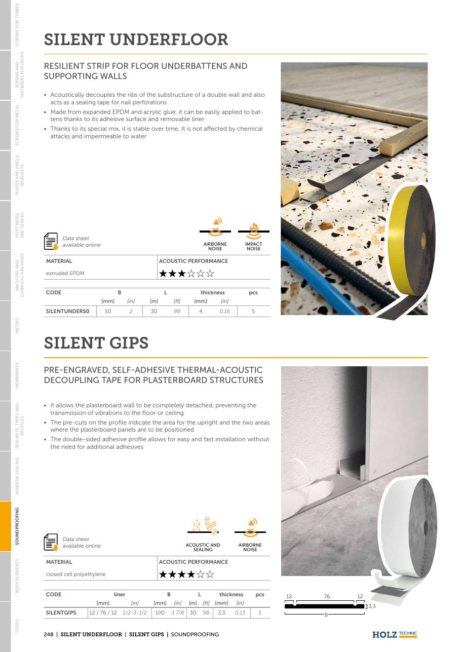 SILENT UNDERFLOOR – Bandă fonoizolantă pentru pardoseli