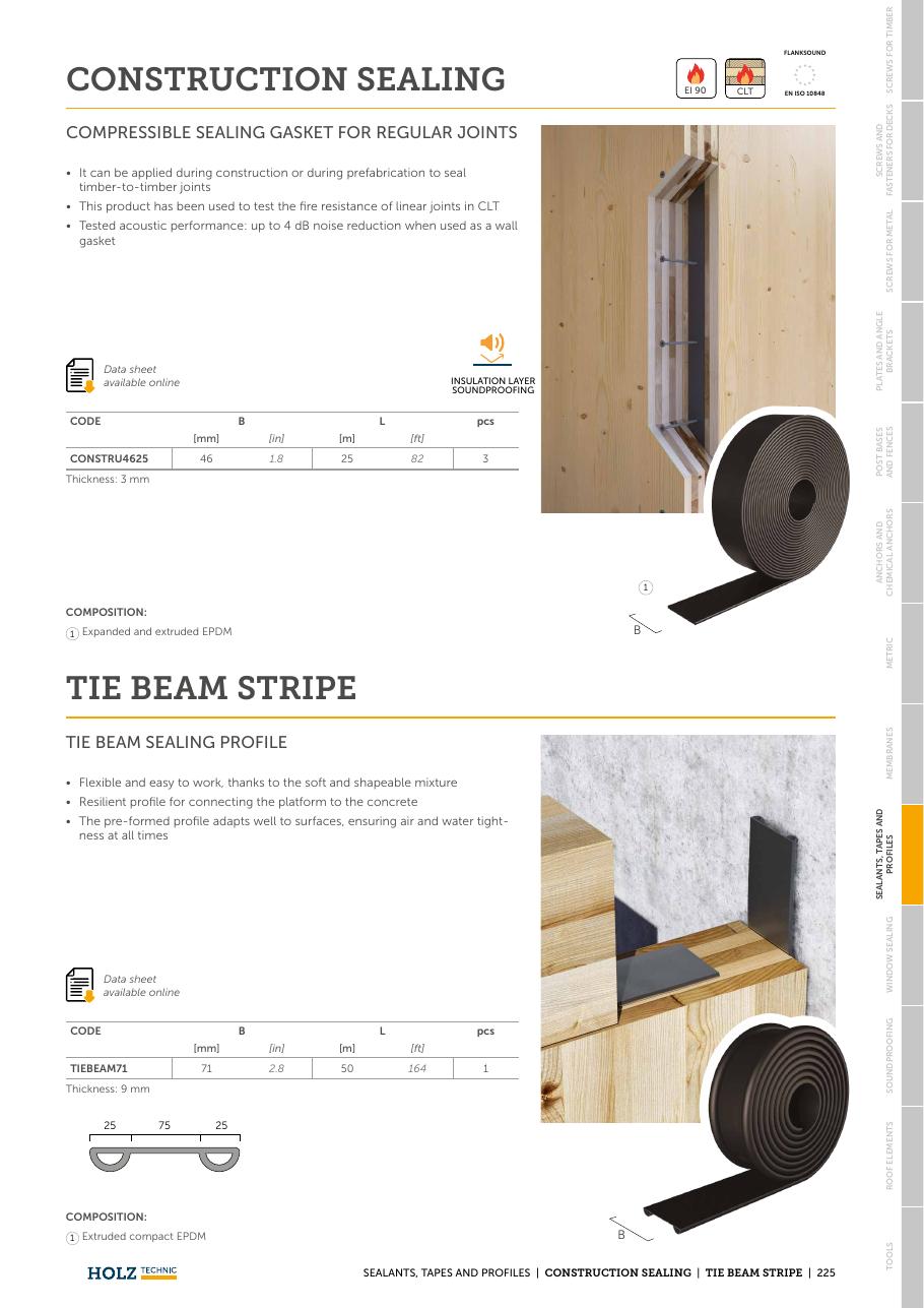TIE BEAM STRIPE – Bandă de separare pentru tălpi