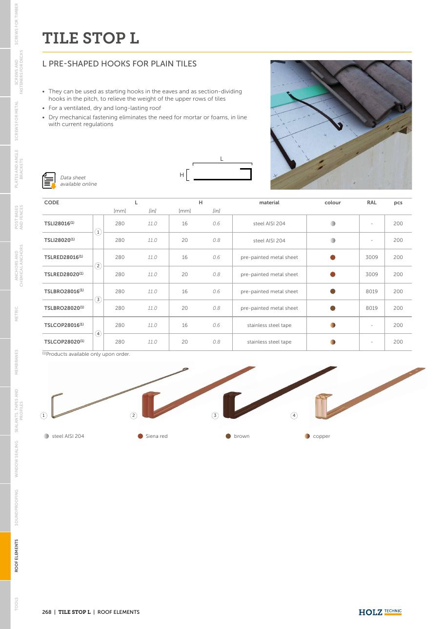 TILE STOP L – Clips de fixare țigle (L)