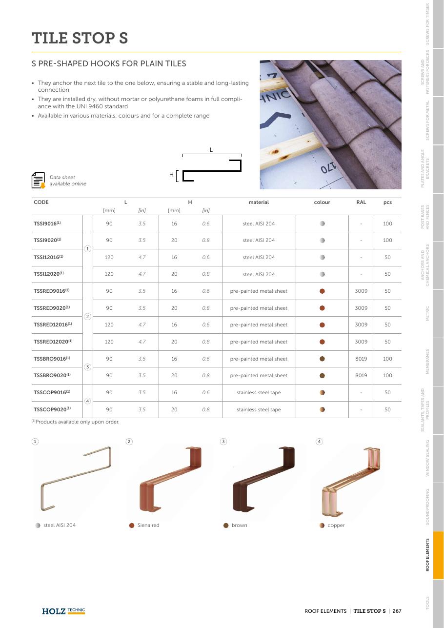 TILE STOP S – Clips de fixare țigle (S)