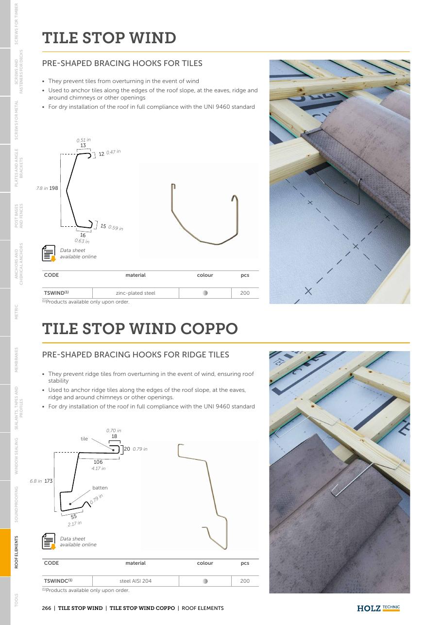 TILE STOP WIND COPPO – Clips antivânt pentru țigle tip olan