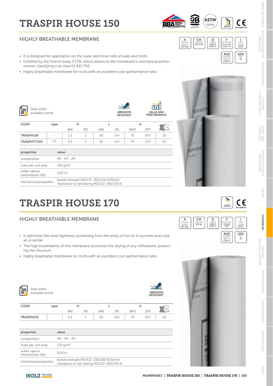 TRASPIR HOUSE 170 – Membrană respirantă 170 g/m² 1