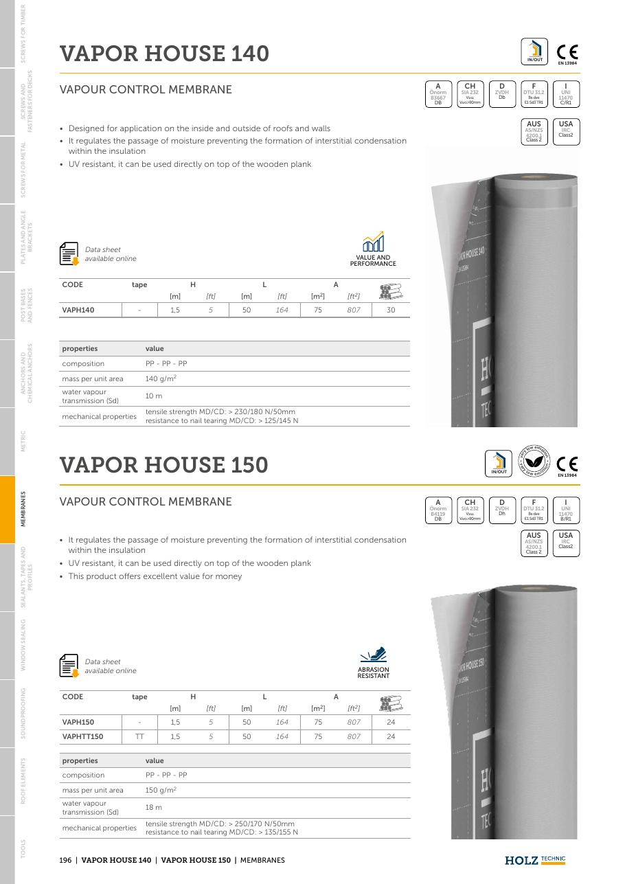 VAPOR HOUSE 140 – Folie control vapori 140 g/m² 1