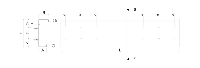 Profile zincate Metigla (C, Z, U, Sigma)
