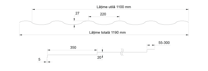 Țiglă metalică Metigla Star 1