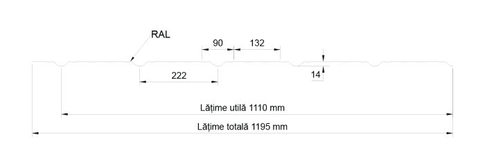Tablă cutată Metigla TC15 2