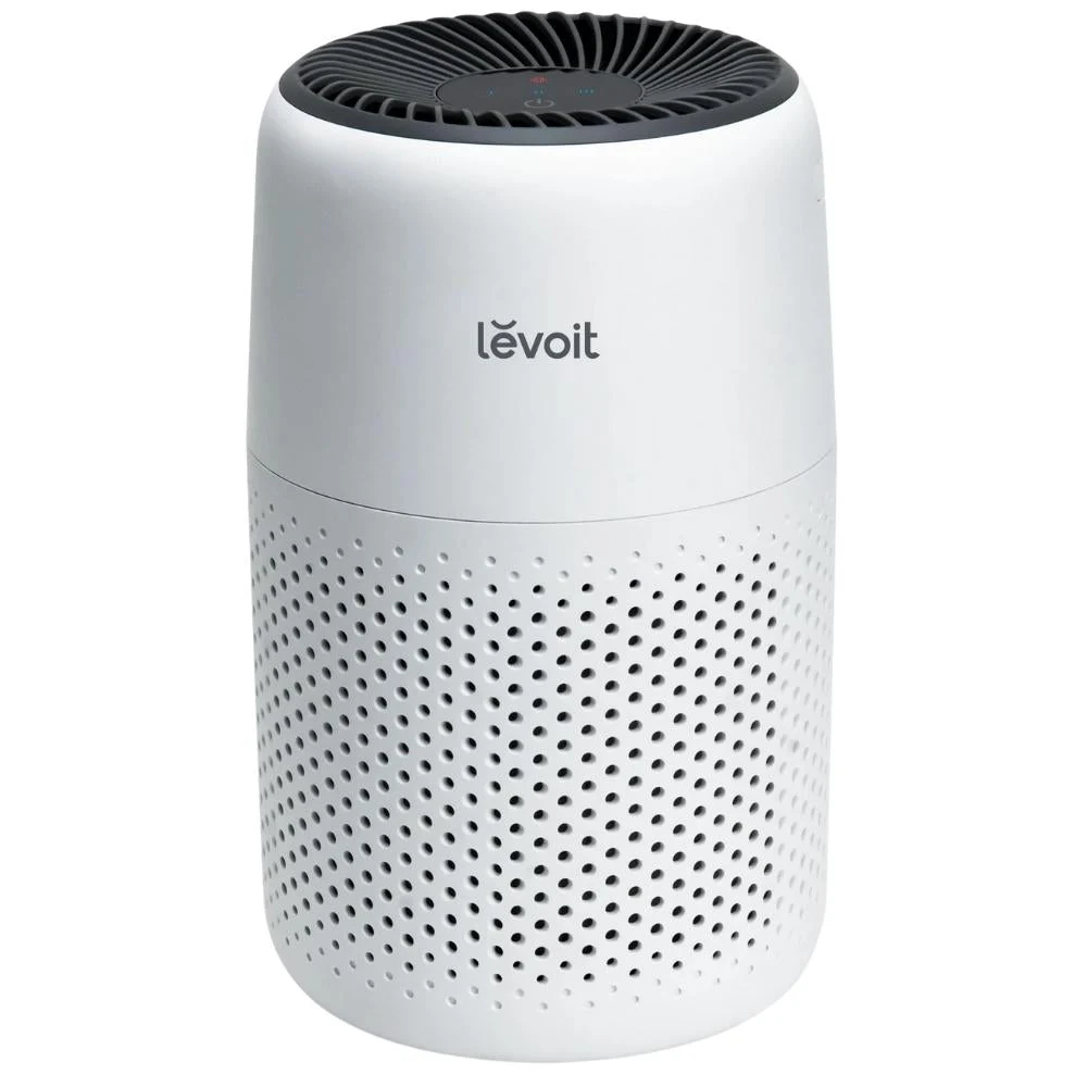 Purificator de aer Levoit Core Mini, Filtru 3 in 1 True HEPA, Panou Comanda Touch Screen, Alb