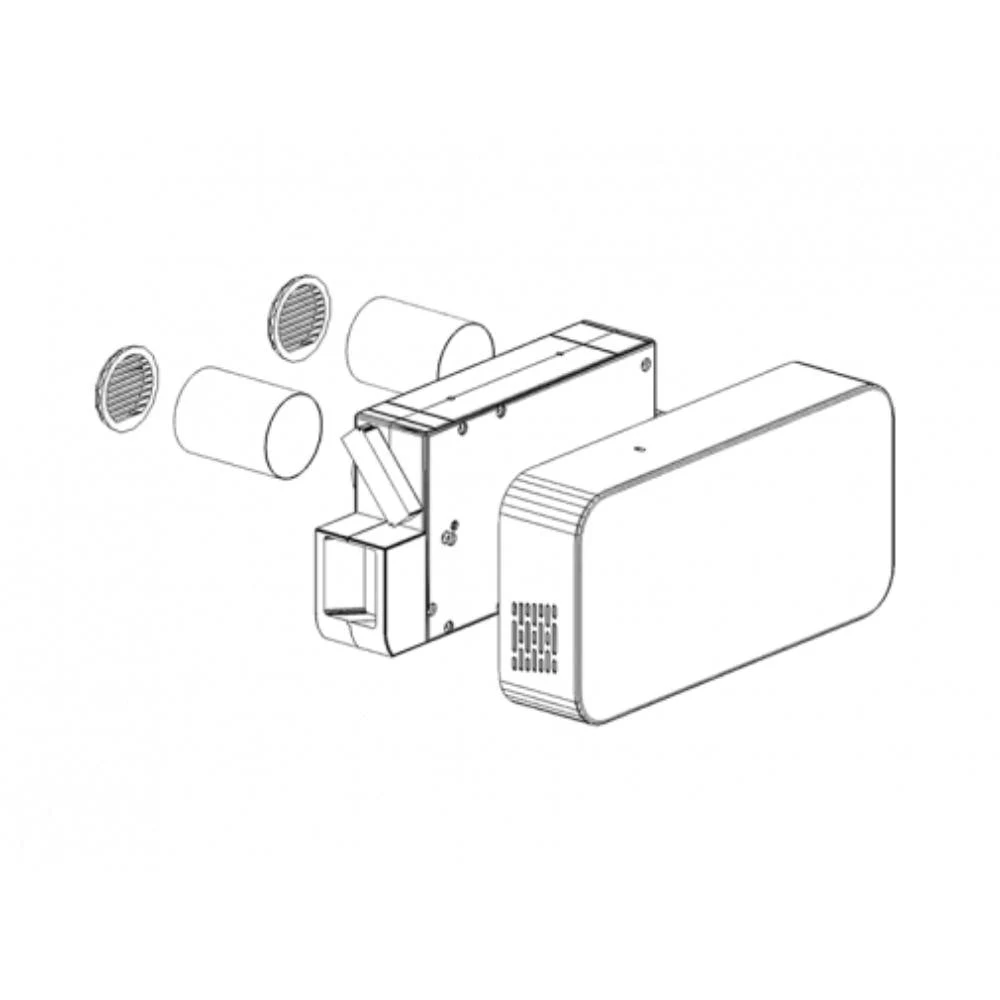 Recuperator de caldura Helty Flow Easy, Dublu Flux, Randament 91%, Filtru F7+G4 3