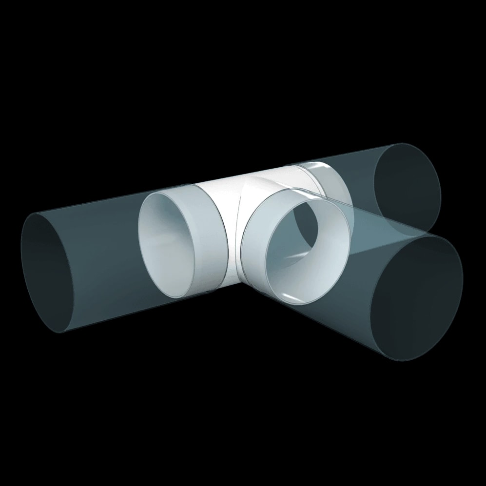 TEU TUBULATURA, 160/160mm, PVC 2