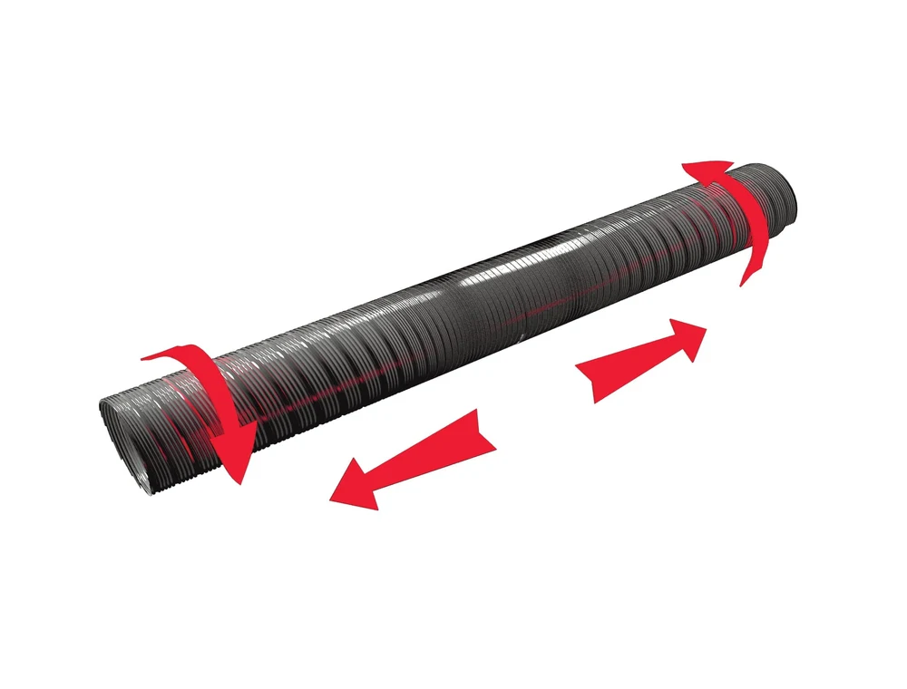 Tub flexibil aluminiu hotă (3M), Ø100mm 2