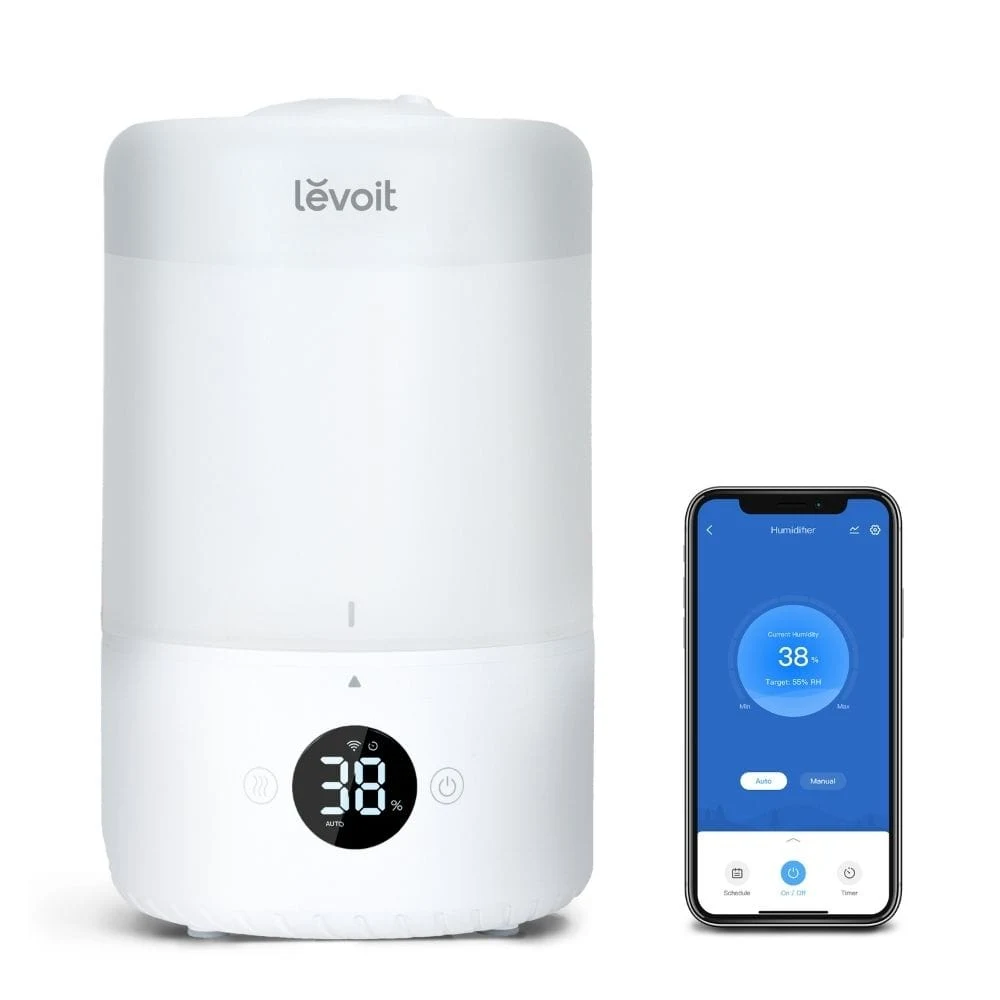 Umidificator de Aer LEVOIT Dual 200S, SMART, WI-FI Ultrasonic, Rezervor 3l, Silentios, Aromaterapie, Functie AUTO, Autonomie 25 Ore 1
