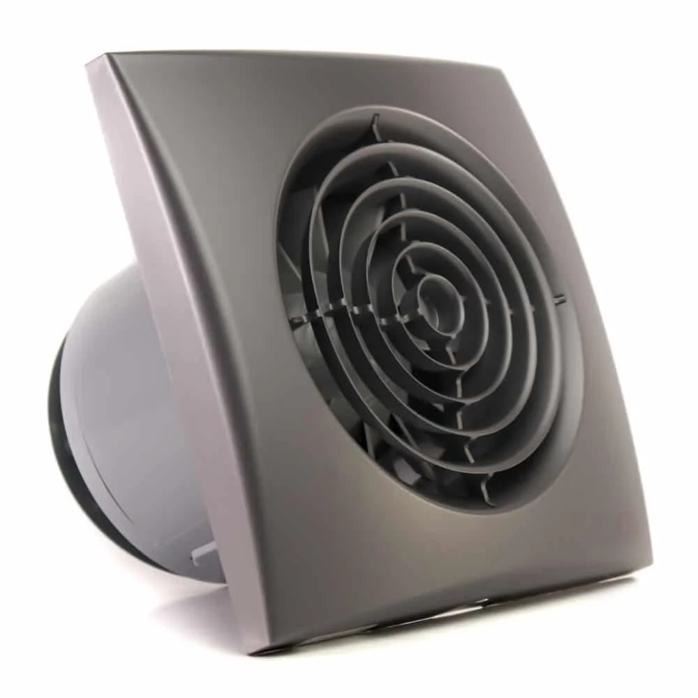 Ventilator baie AURA 4C Silent, Clapeta antiretur, Garantie 2 ani, Motor Long Life 40000h, Debit 90mc/h, Ø100mm, Dark Gray Metal 3
