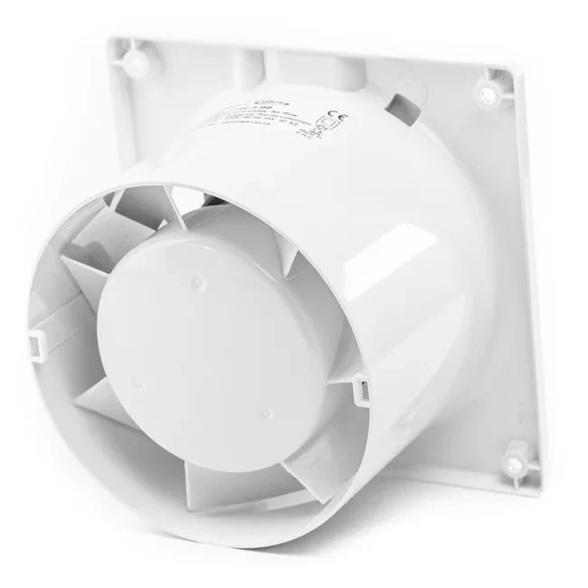Ventilator baie dRim Ø100 S, Super Silent, Debit 93 m3/h, Panou plexi schimbabil, clapeta antiretur, Garantie 2 ani, Alb 3