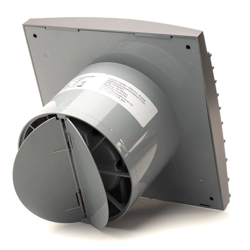 Ventilator baie SILENT 5C, Super Silent, Clapeta antiretur, Motor Long Life 40000h, Debit 180mc/h, Ø125mm, Dark Gray Metal 3