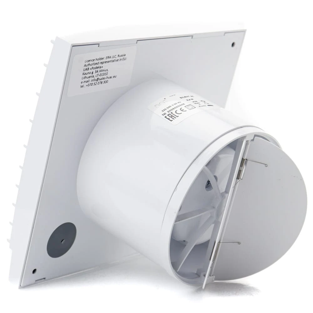 Ventilator baie SILENT 5C TURBO , Super Silent, Clapeta antiretur, Motor Long Life 40000h, Debit 225mc/h, Ø125mm 2