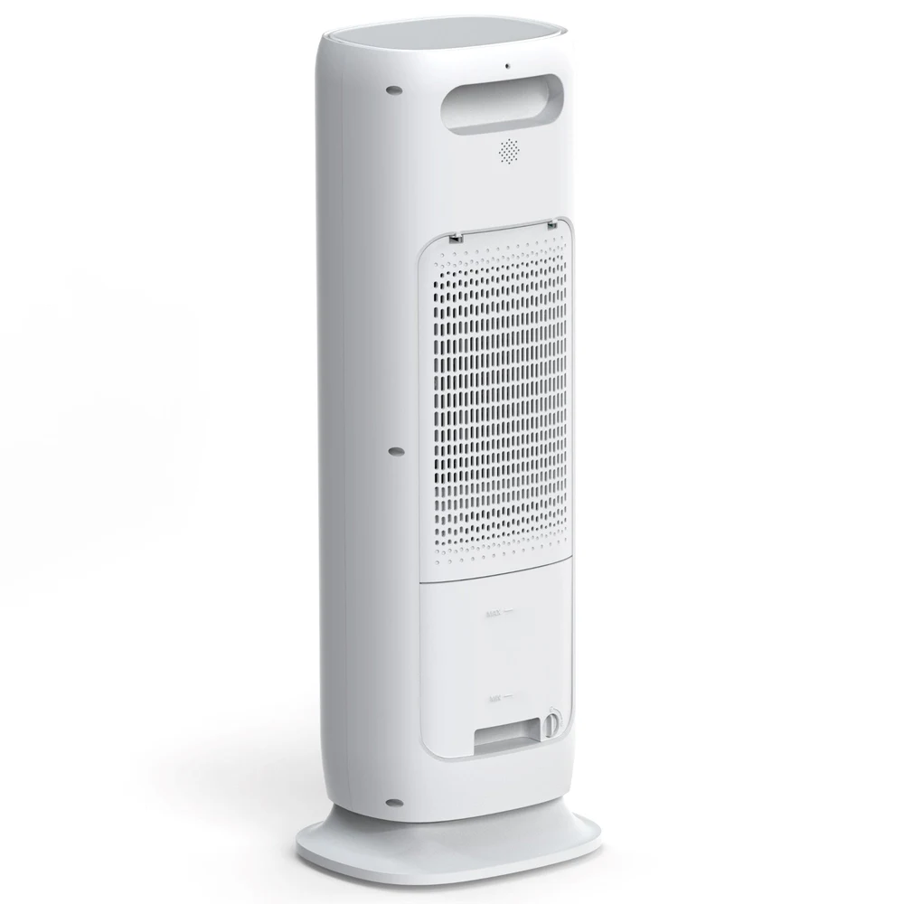 Ventilator turn 4 in 1 Evoair BRIIS SILVER BLACK, Functie Incalzire/Racire/Umidificare/Sterilizare UV, Telecomanda, 5 viteze, Pastile Racire 2+2 Cadou, Rezervor 3.15l, Display Negru, Contur Argintiu 3