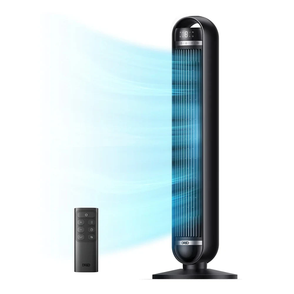 Ventilator Turn DREO Nomad DR-HTF014, 8 viteze, 4 functii, 92cm, oscilatie 90°, HyperSilent 25dB, telecomanda, negru 1